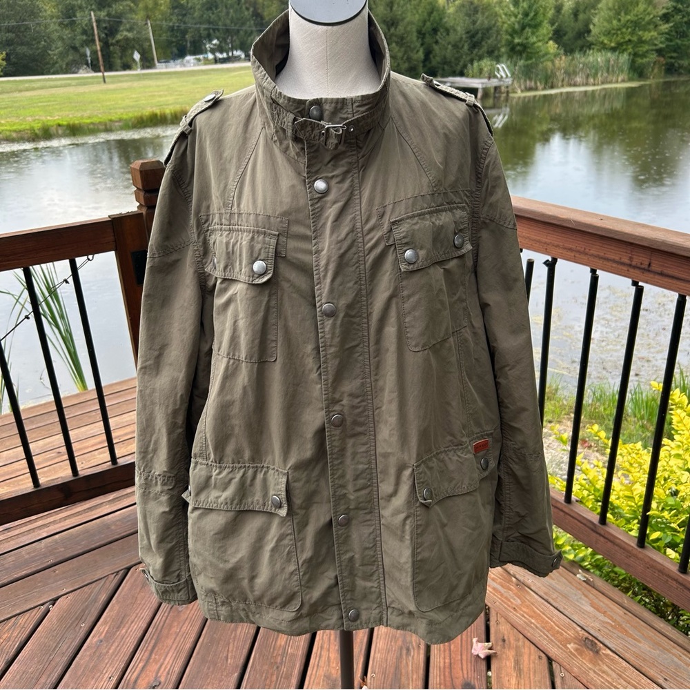 Lands End 4-pocket Biker Utility Jacket Mens Size XXL